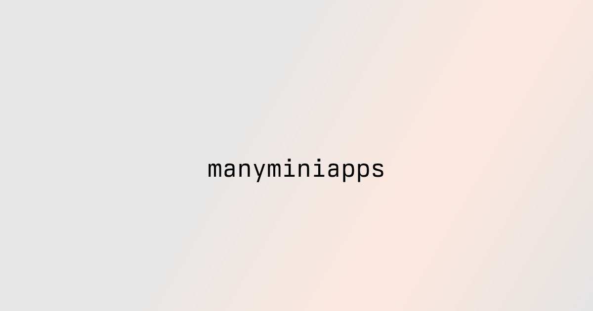 www.manyminiapps.com